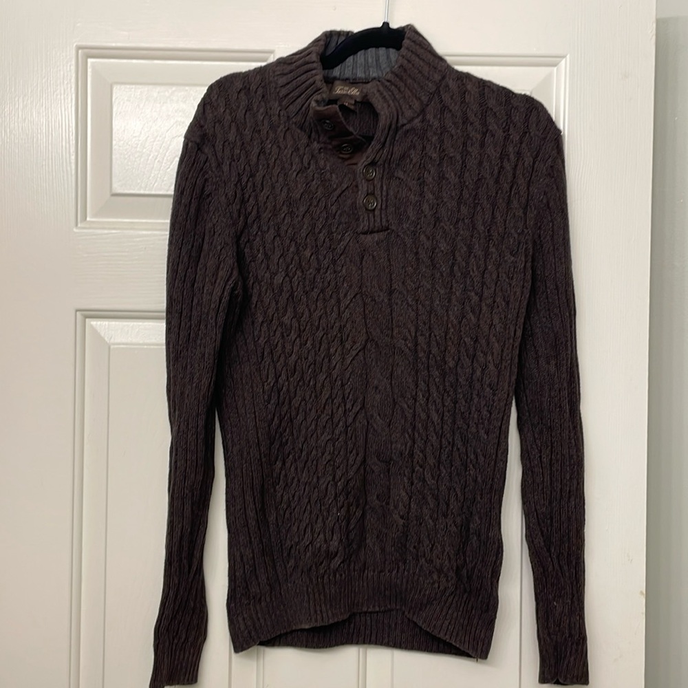Brown Cable Knit Sweater